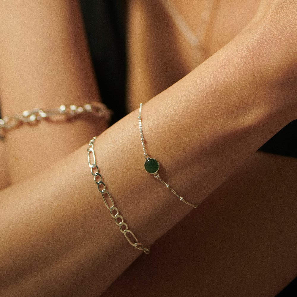 Daisy London - Green Aventurine Healing Bracelet - Silver