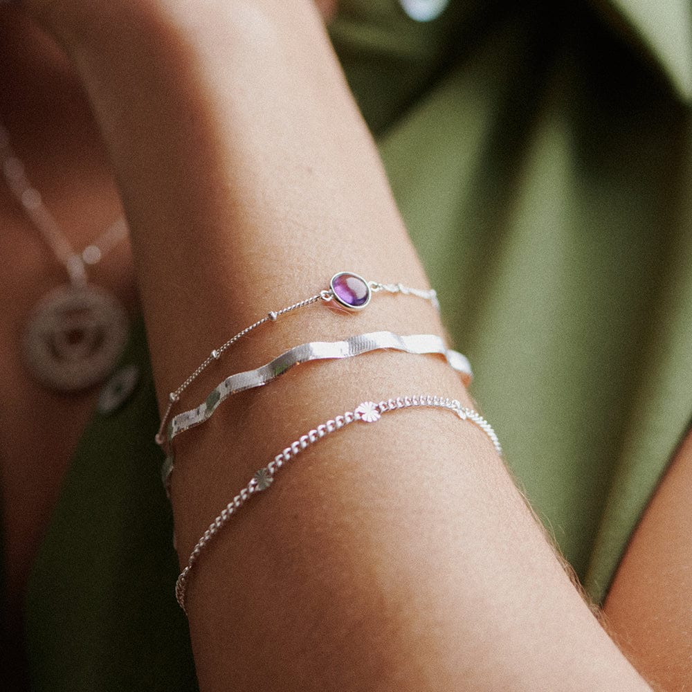 Daisy London - Amethyst Healing Bracelet - Silver