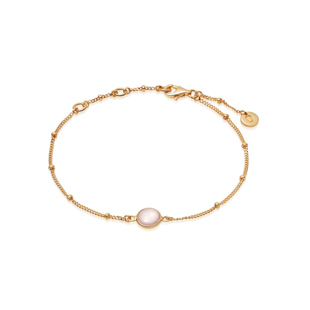 Daisy London - Rose Quartz Healing Bracelet - Gold
