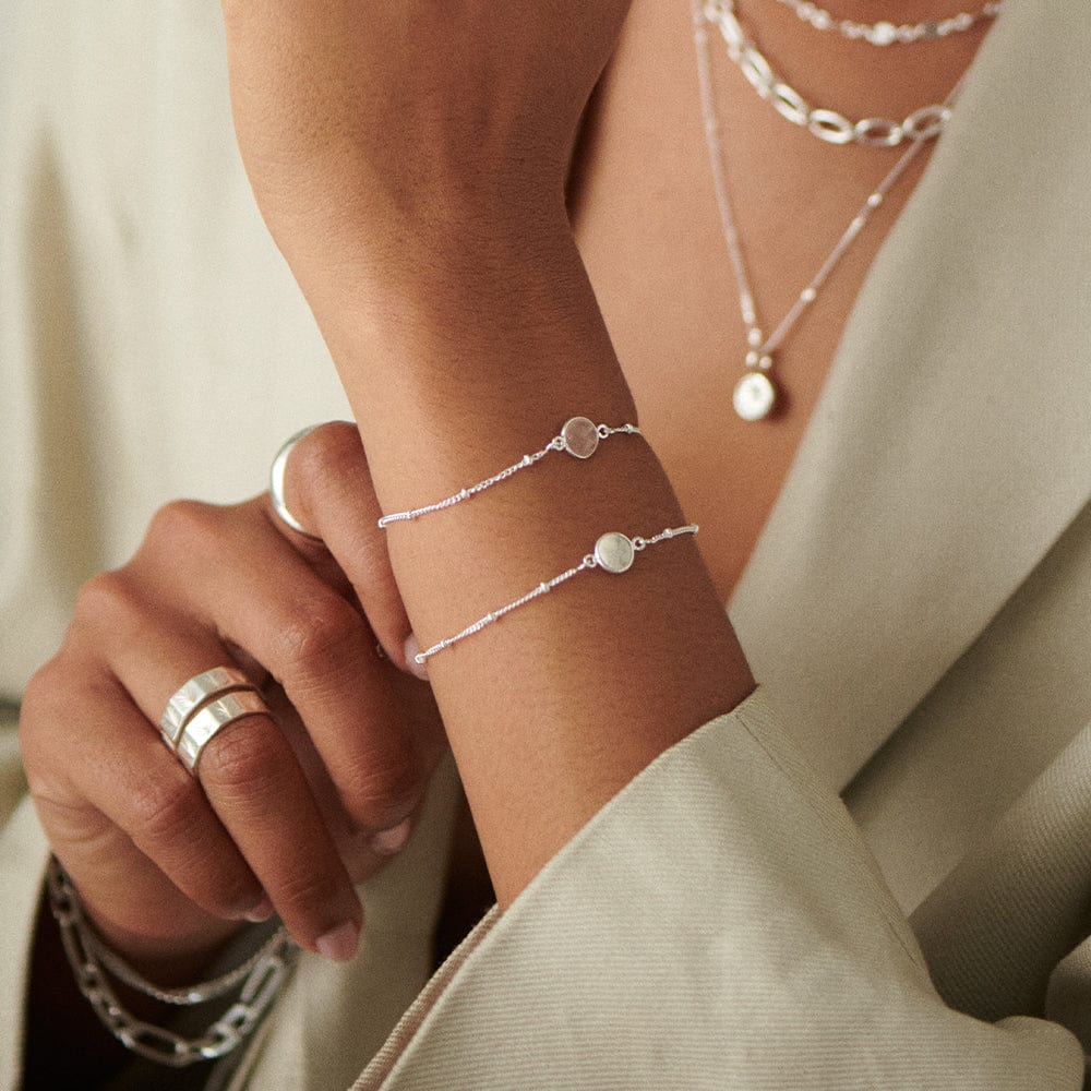 Daisy London - Rose Quartz Healing Bracelet - Silver