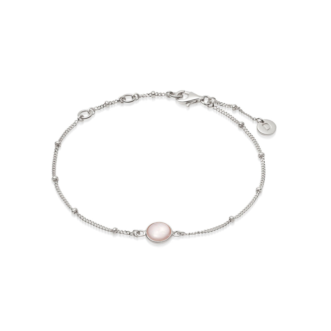 Daisy London - Rose Quartz Healing Bracelet - Silver