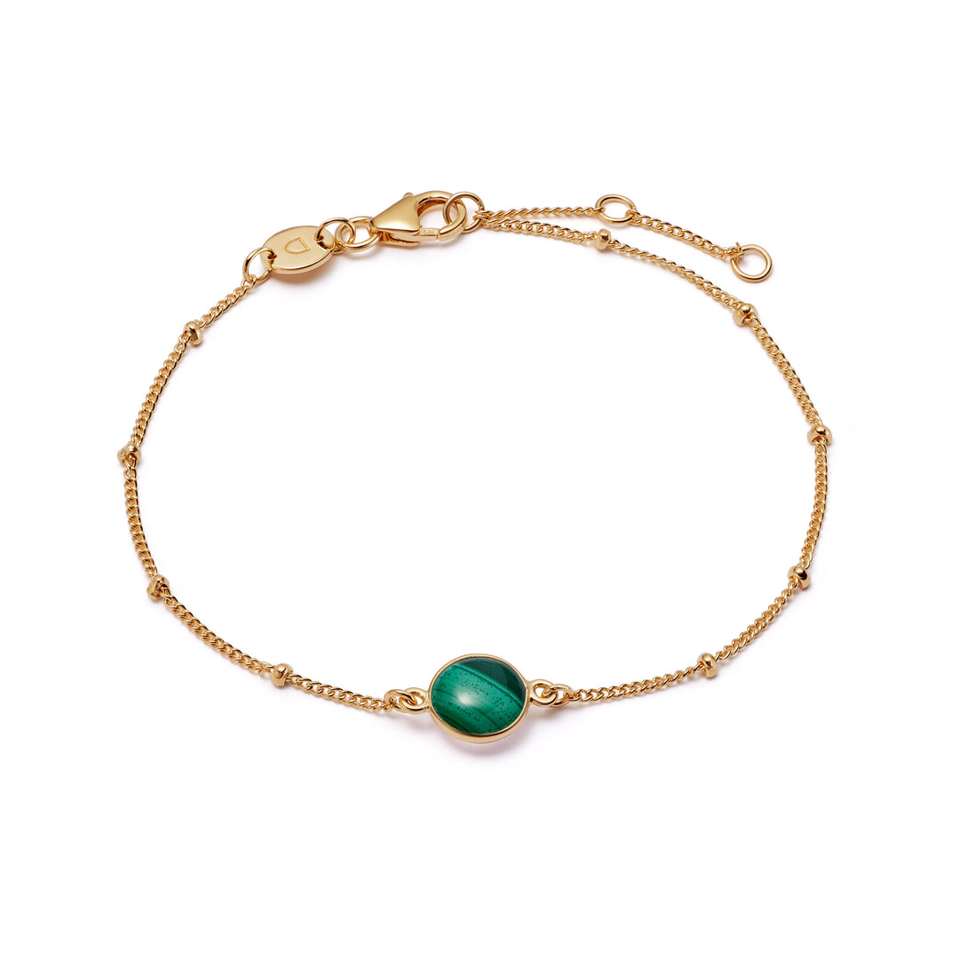 Daisy London - Malachite Healing Stone Bracelet - Gold