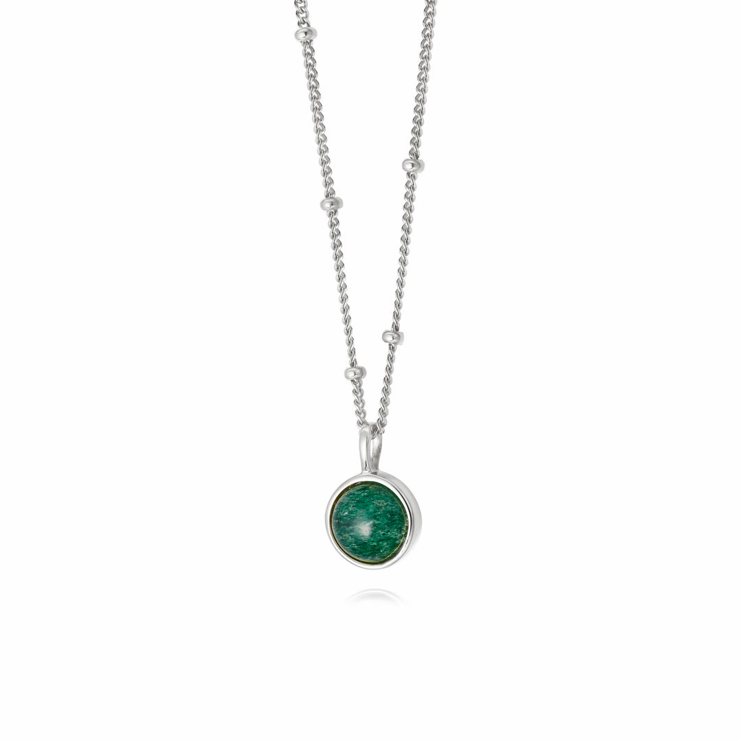 Daisy London - Green Aventurine Healing Necklace - Silver