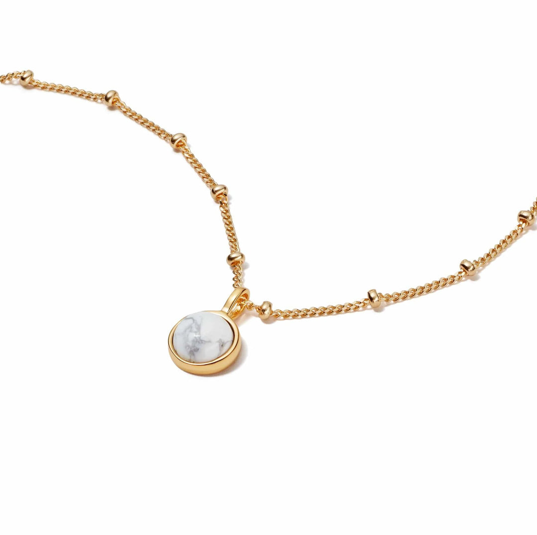 Daisy London - Howlite Healing Necklace - Gold