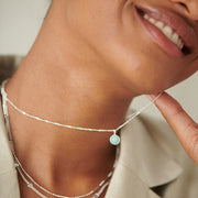 Daisy London - Amazonite Healing Stone Necklace - Silver