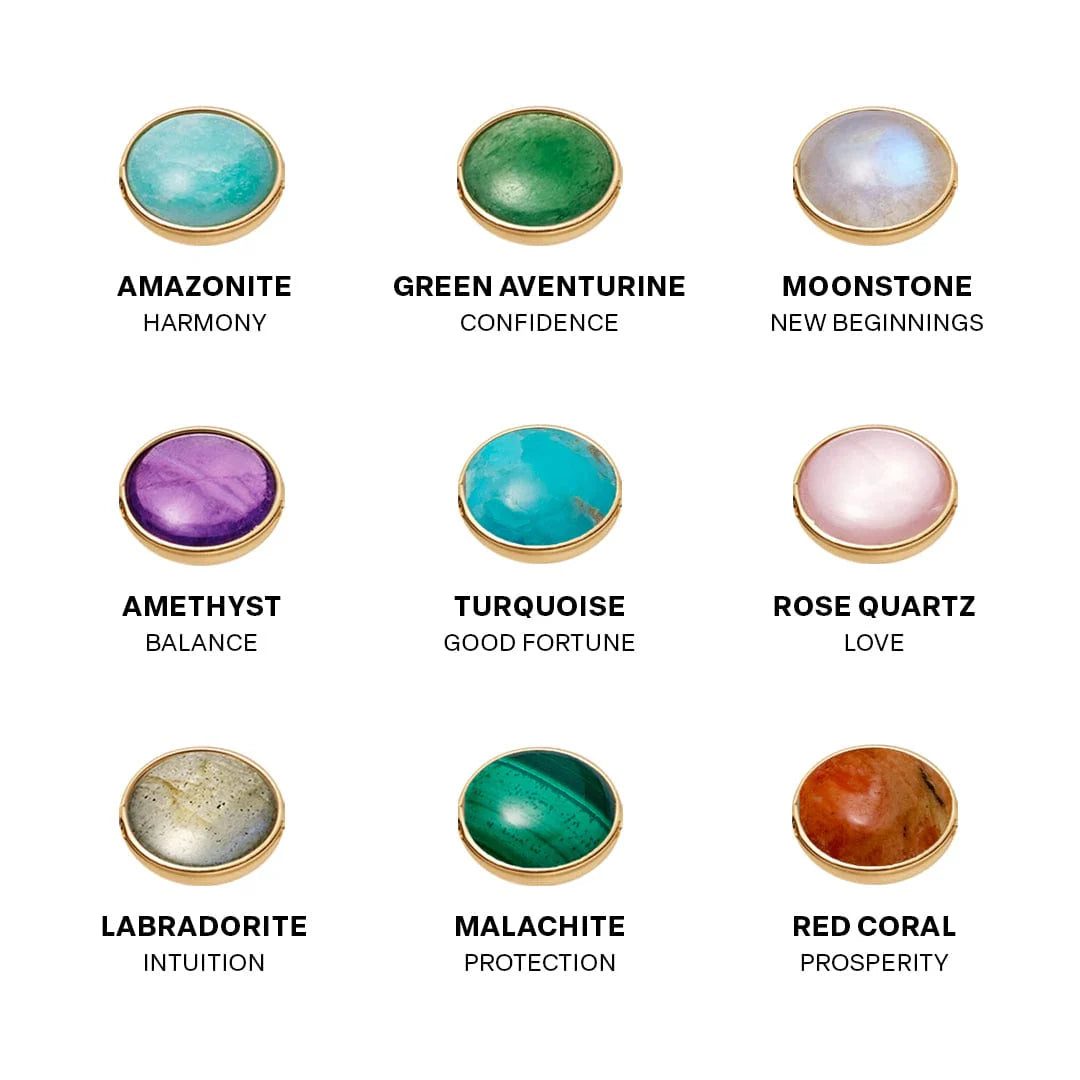 Daisy London - Labradorite Healing Stone Necklace - Gold