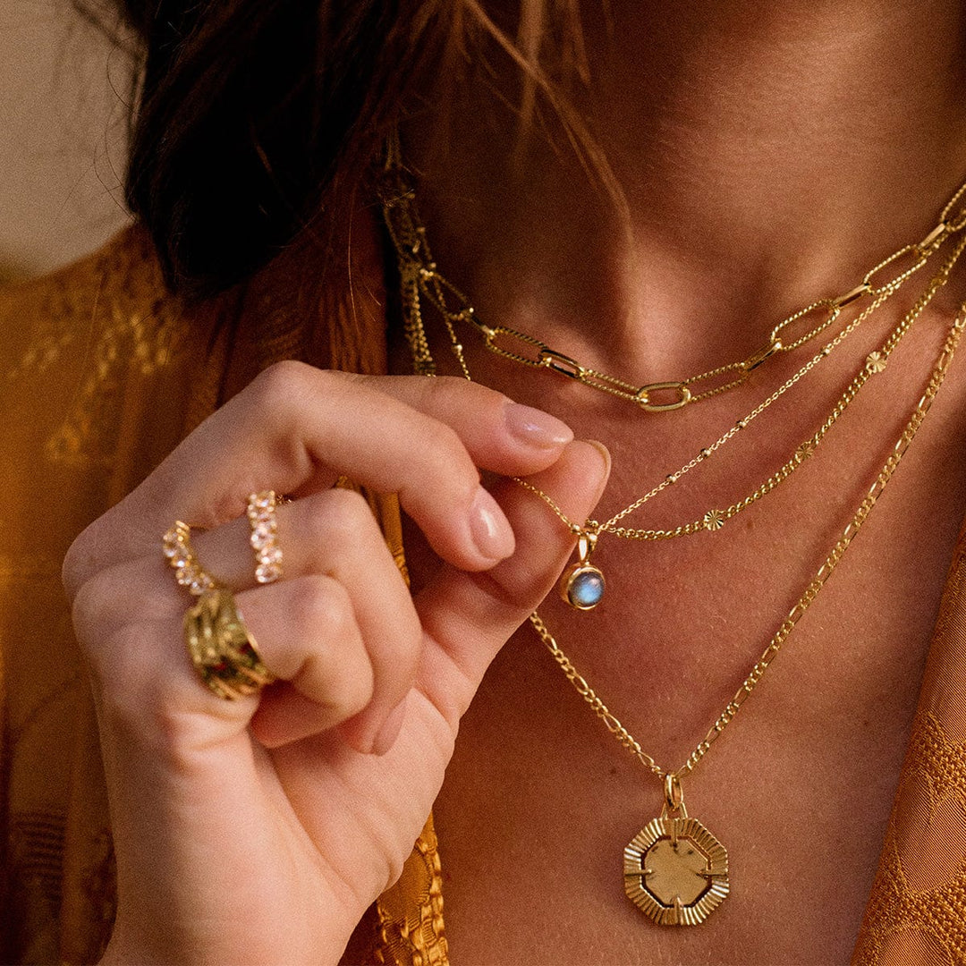 Daisy London - Labradorite Healing Stone Necklace - Gold