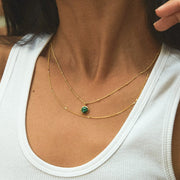 Daisy London - Malachite Healing Stone Necklace - Gold