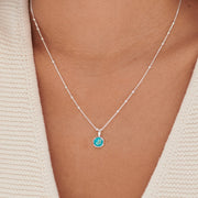 Daisy London - Turquoise Healing Stone Necklace - Silver