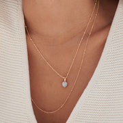 Daisy London - Rainbow Moonstone Healing Stone Necklace - Gold