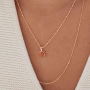 Daisy London - Red Coral Healing Stone Necklace - Gold
