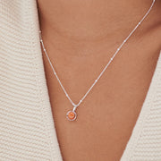 Daisy London - Red Coral Healing Stone Necklace - Silver