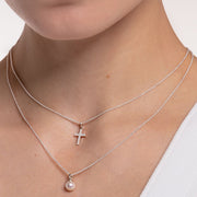 Thomas Sabo - Cross Pavé Necklace - Silver