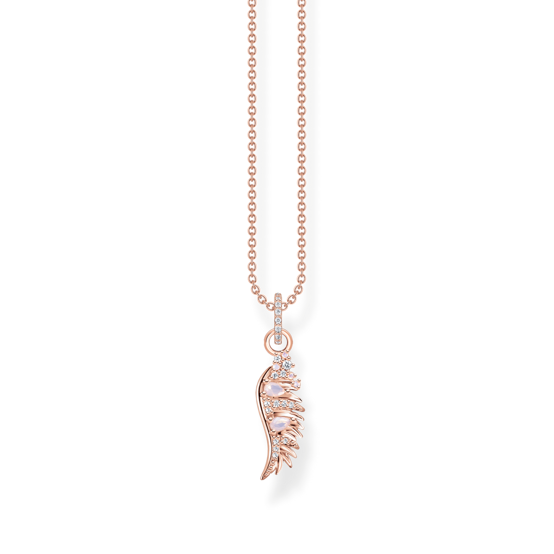 Thomas Sabo - Phoenix Wing with Pink Stones Necklace - Rose Gold