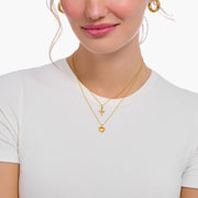 Thomas Sabo - Cross Pendant CZ Necklace - Gold