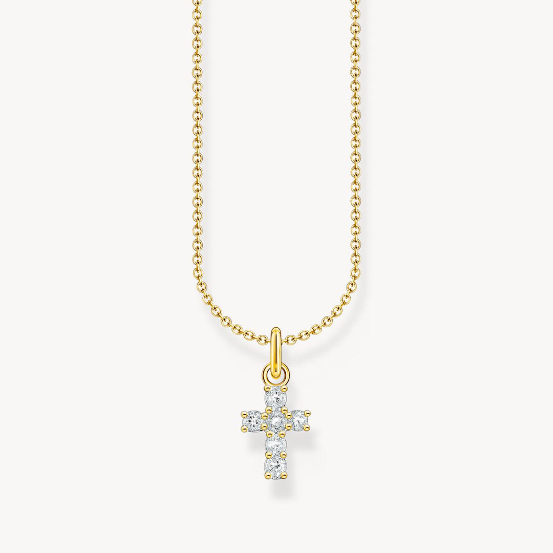 Thomas Sabo - Cross Pendant CZ Necklace - Gold