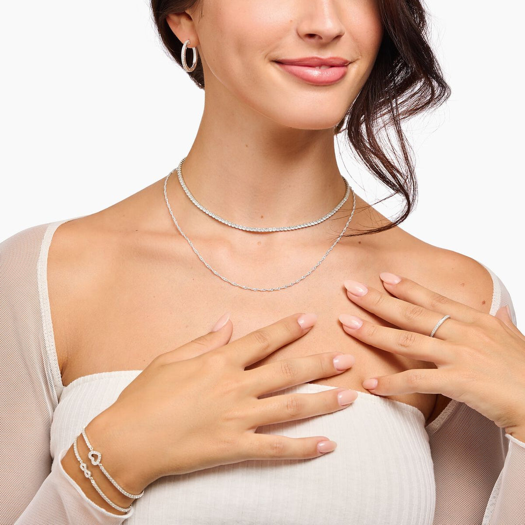 Thomas Sabo - White Stones Necklace - Silver