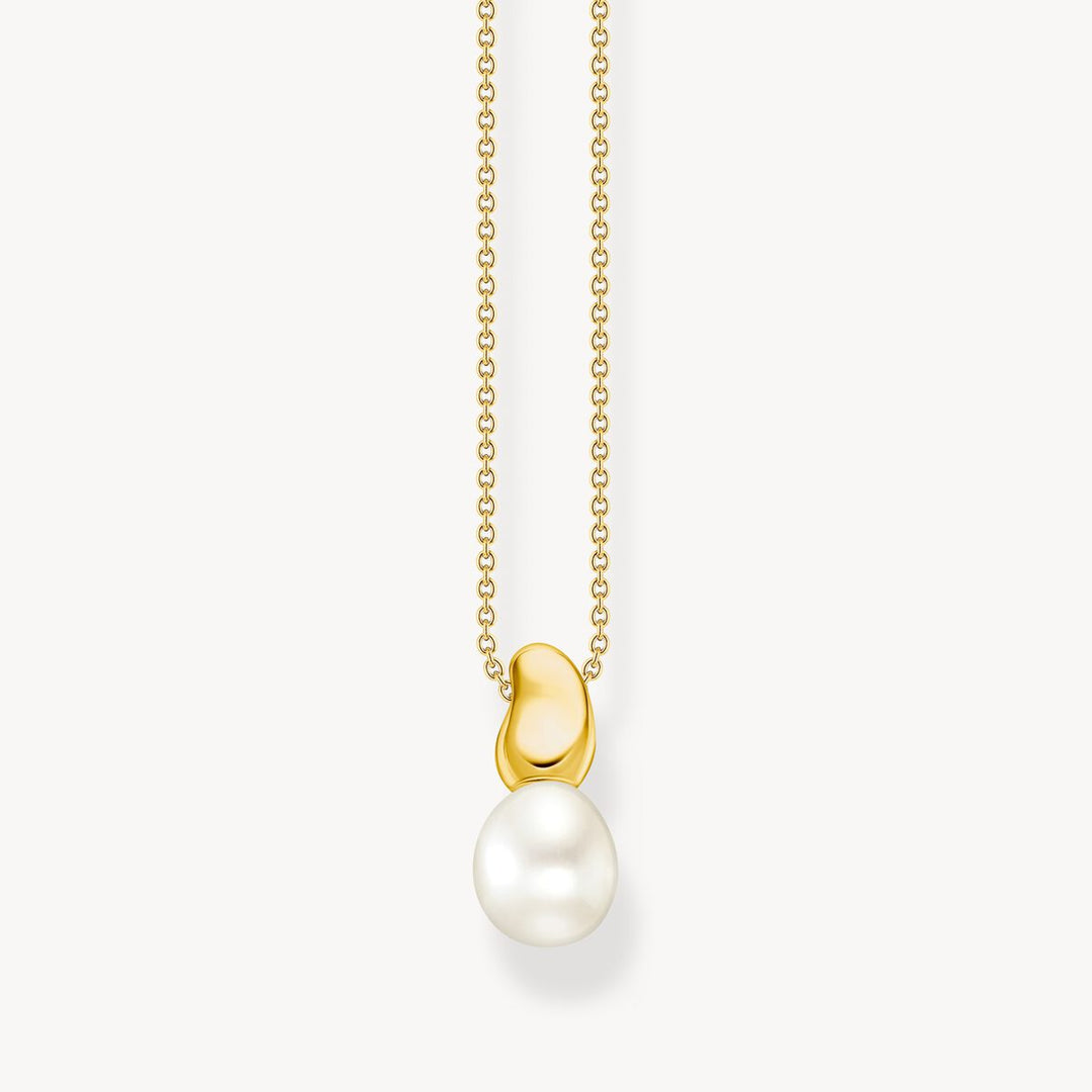 Thomas Sabo - Natural Beauty Pearl Pendant Necklace - Gold