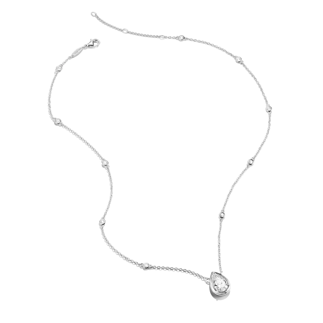 Thomas Sabo - Elyndra Teardrop Shape Chain With White Zirconia - Silver