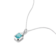 Thomas Sabo - Elyndra Turquoise Octagon Stone & CZ Necklace - Silver