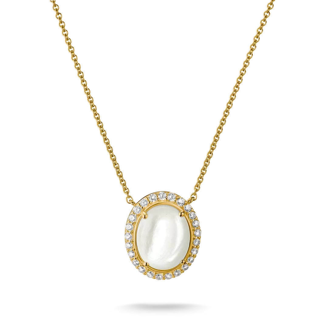 Thomas Sabo - Fluid Elegence Mother-Of-Pearl Chain With White Zirconia - Gold