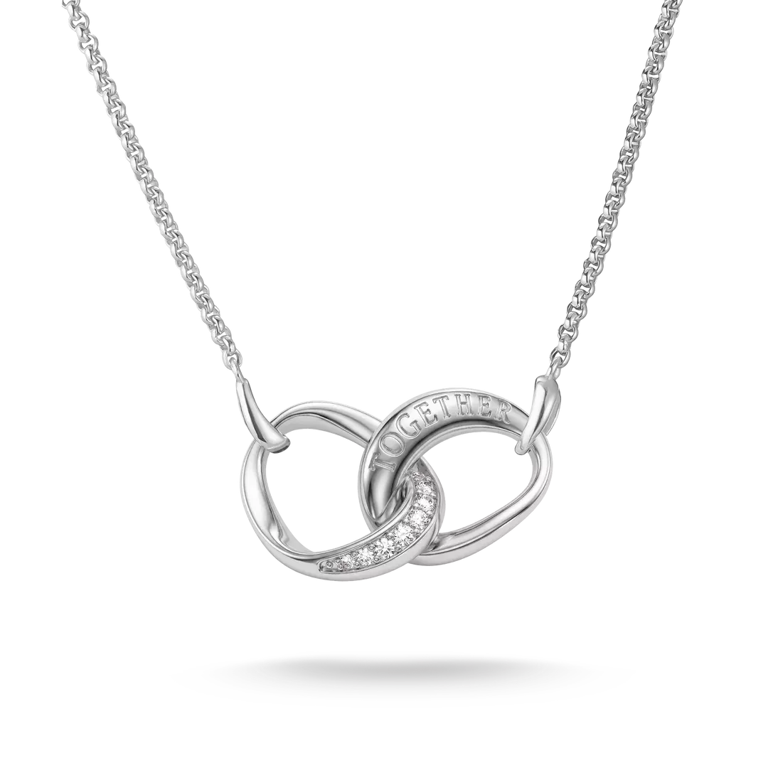 Thomas Sabo - Together Curved Chain With White Zirconia - Silver