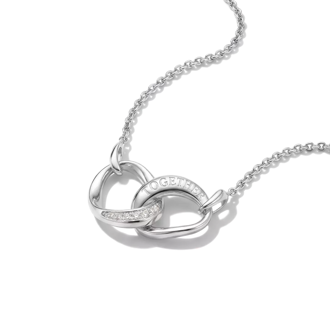 Thomas Sabo - Together Curved Chain With White Zirconia - Silver