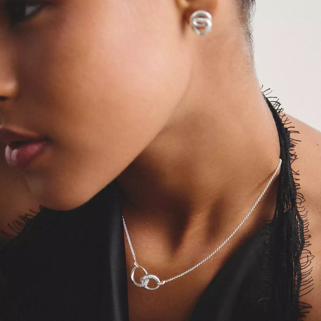 Thomas Sabo - Together Curved Chain With White Zirconia - Silver
