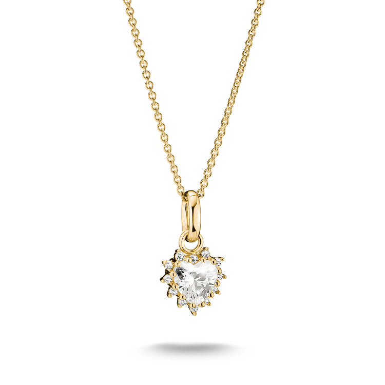Thomas Sabo - White Heart-Cut Chain With Zirconia - Gold