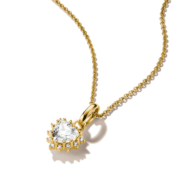Thomas Sabo - White Heart-Cut Chain With Zirconia - Gold