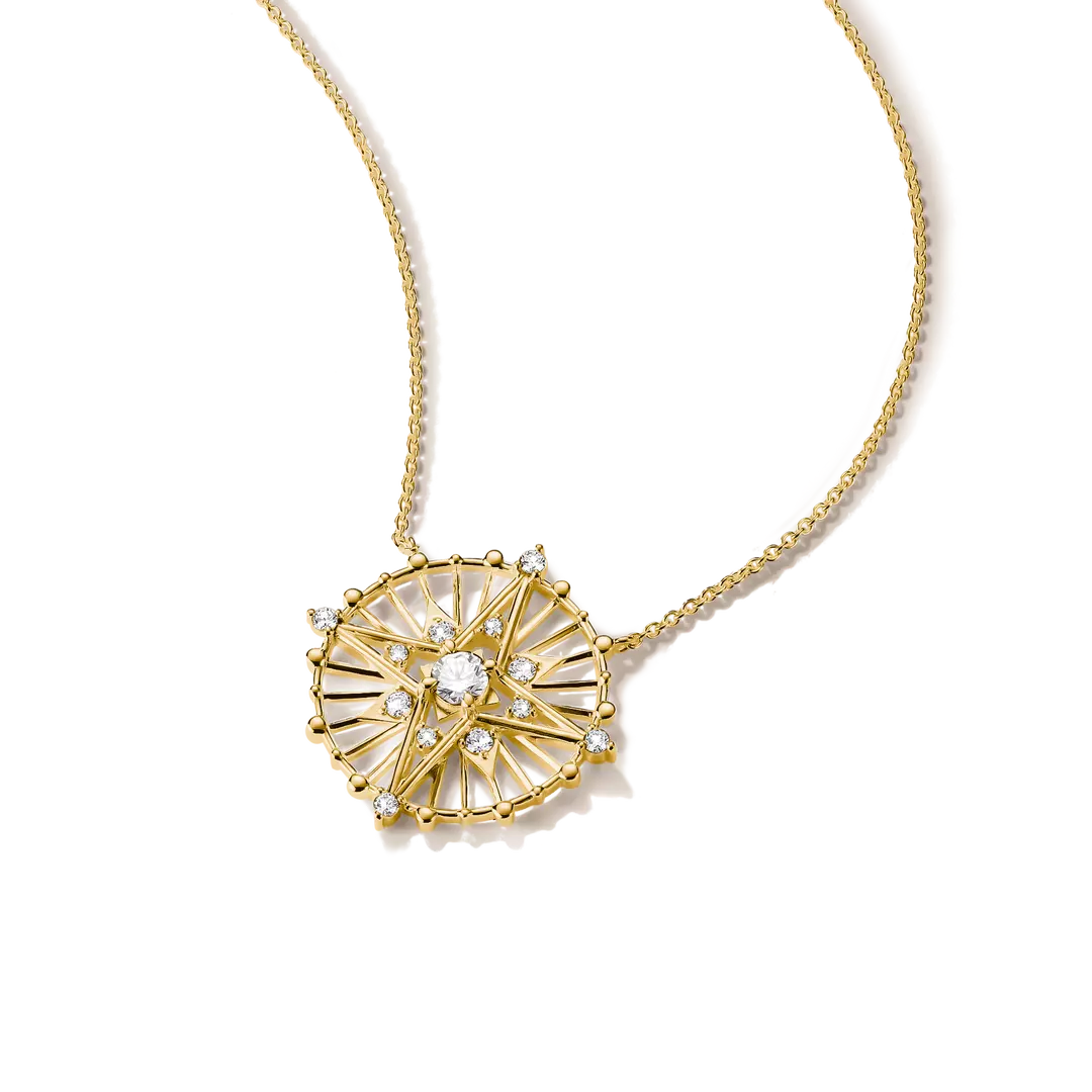 Thomas Sabo - Midnight Skies Star Talisman Necklace With Bue Stones - Gold