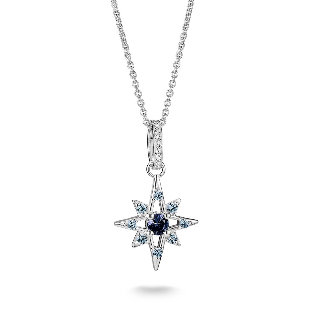 Thomas Sabo - Midnight Skies Star Necklace wth Blue Stones - Silver
