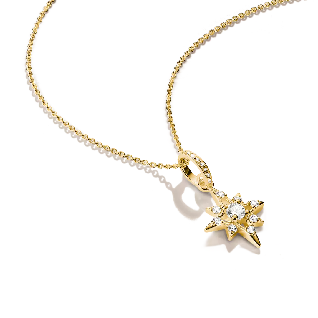 Thomas Sabo - Midnight Skies Star Necklace With White Zirconia - Gold