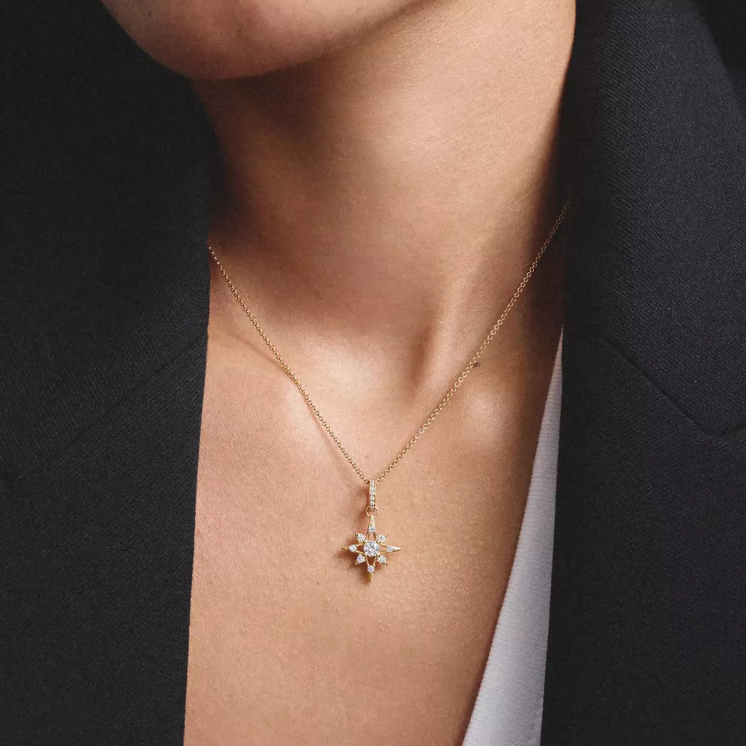 Thomas Sabo - Midnight Skies Star Necklace With White Zirconia - Gold