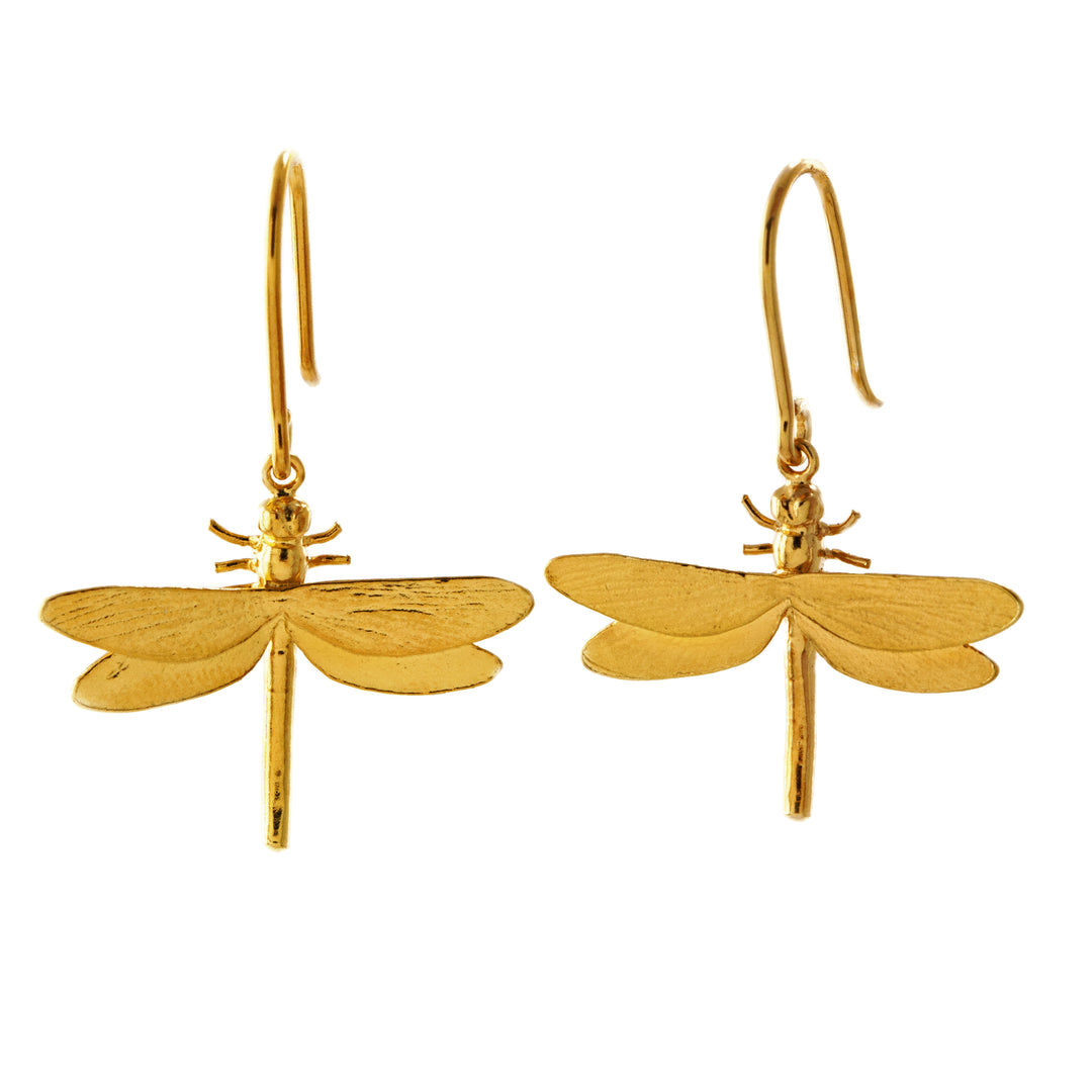 Alex Monroe - Dragonfly Hook Earrings - Gold