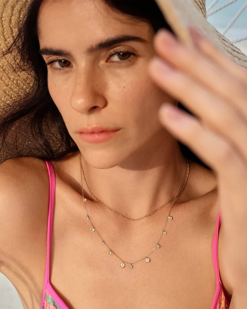 Ania Haie - Geometry Mixed Discs Necklace - Gold