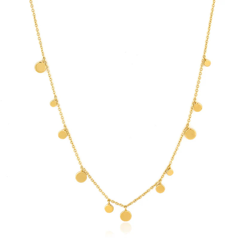 Ania Haie - Geometry Mixed Discs Necklace - Gold