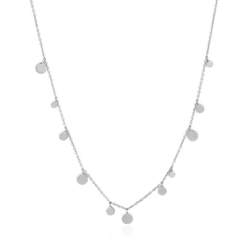 Ania Haie - Geometry Mixed Discs Necklace - Silver