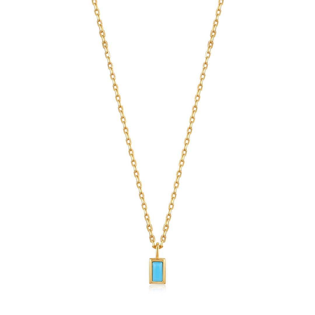 Ania Haie - Turquoise Drop Necklace - Gold