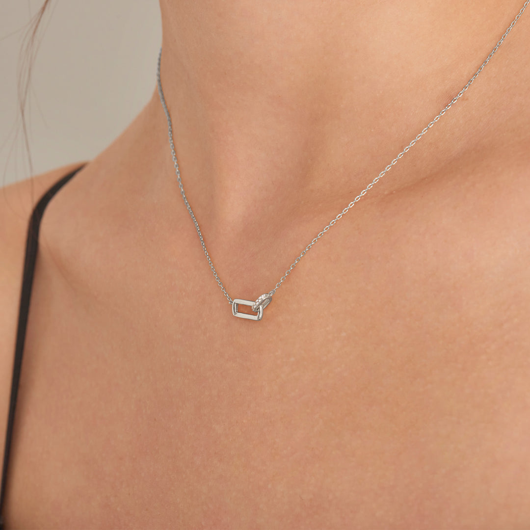 Ania Haie - Glam Interlock Necklace - Silver