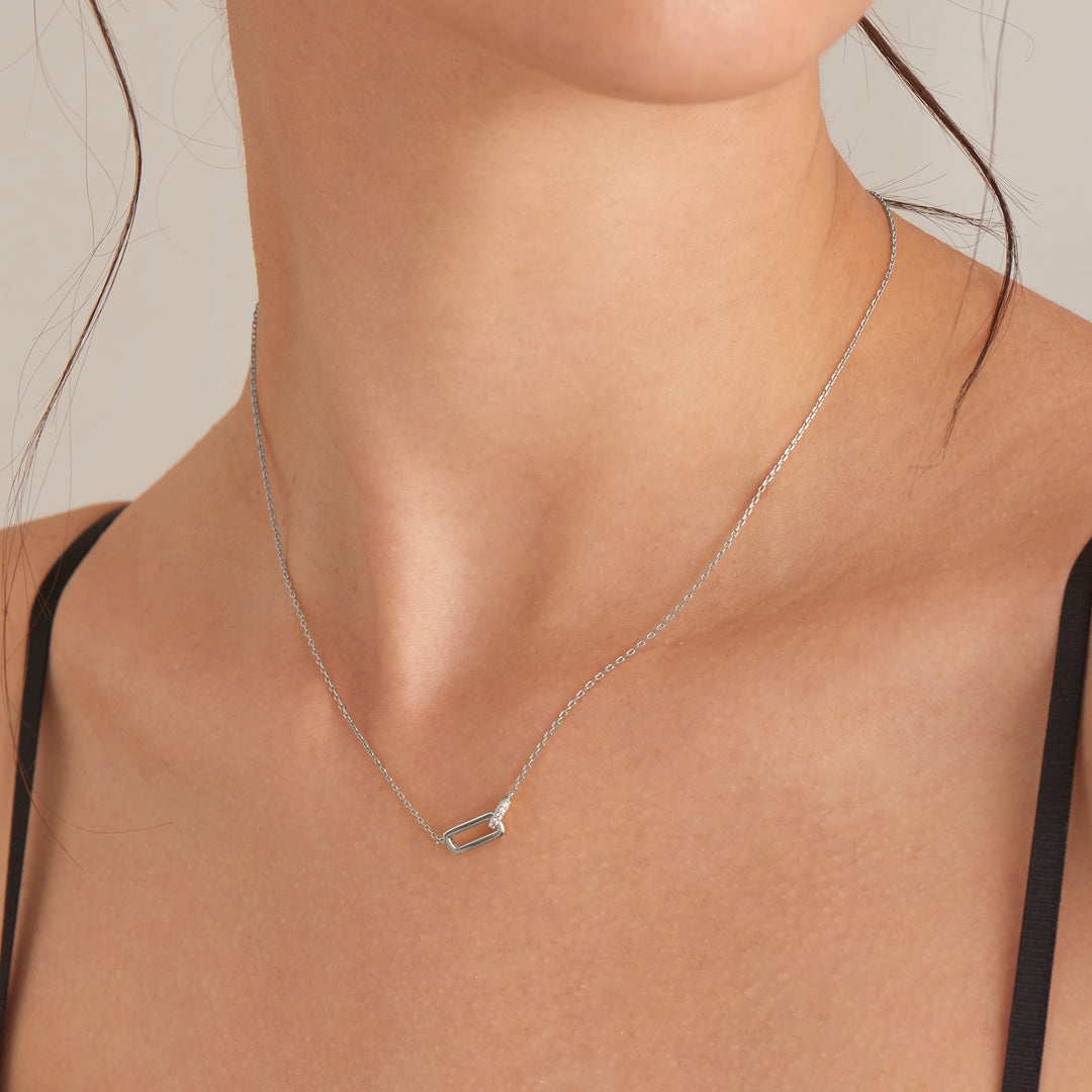 Ania Haie - Glam Interlock Necklace - Silver