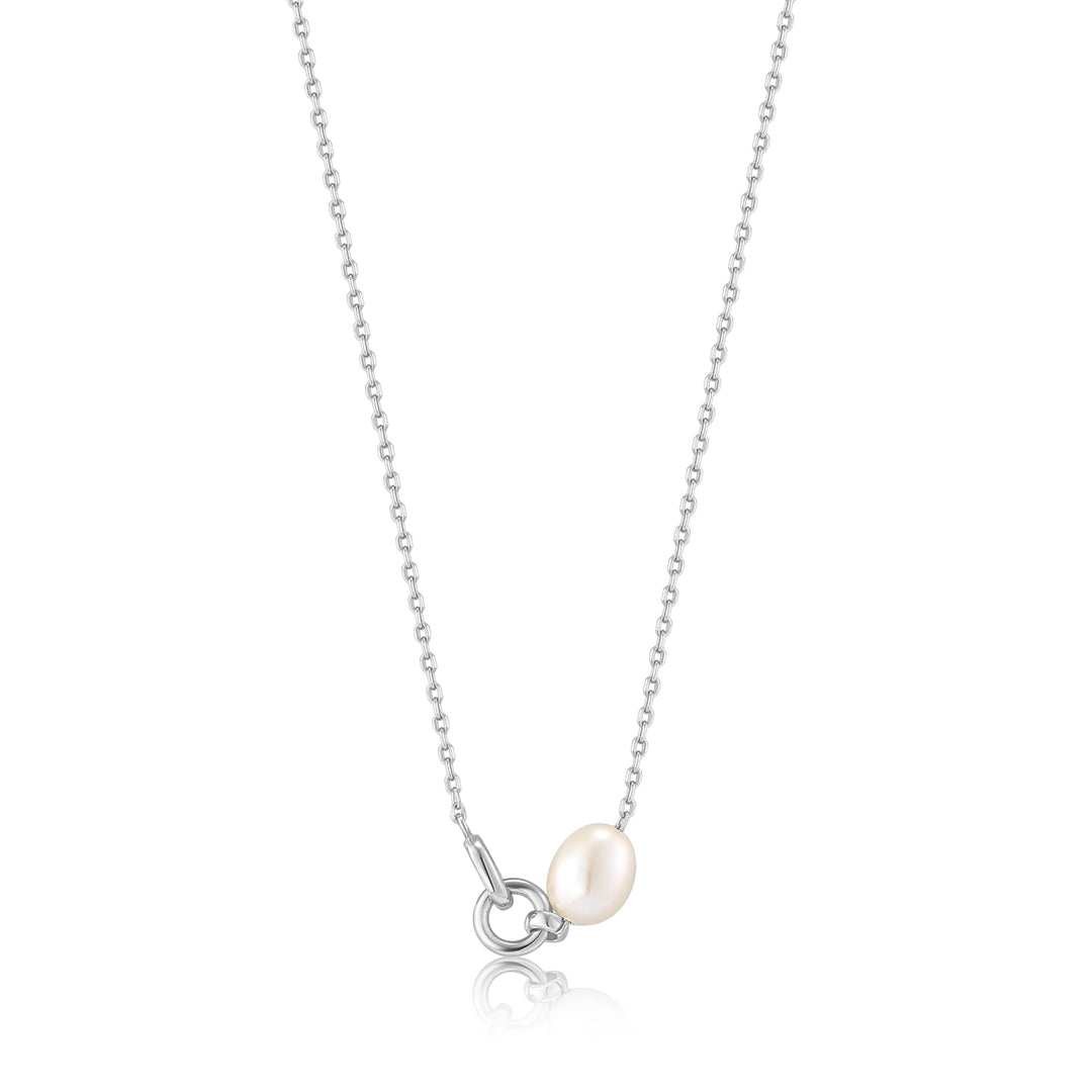 Ania Haie - Pearl Link Chain Necklace - Silver