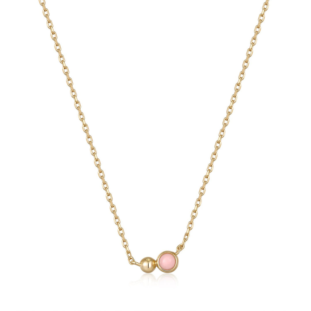 Ania Haie - Orb Rose Quartz Pendant Necklace - Gold