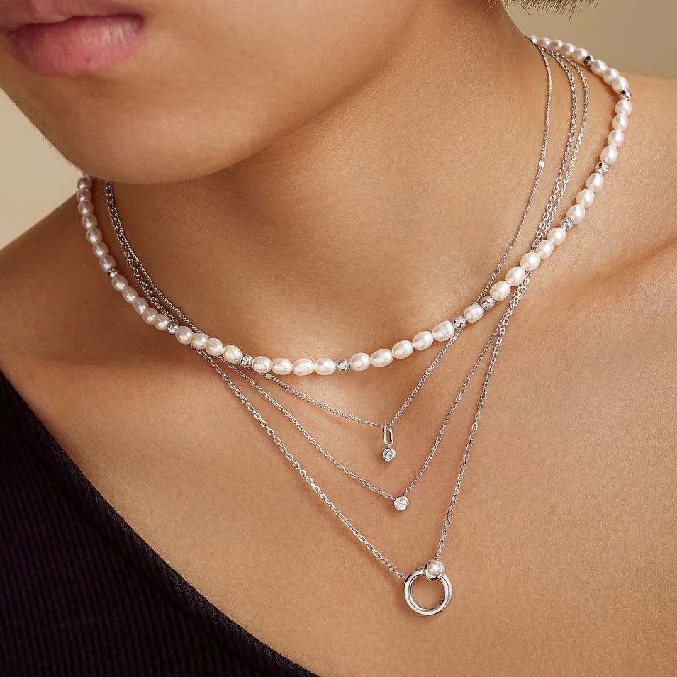 Ania Haie - Round Solitaire Cubic Zirconia Necklace - Silver