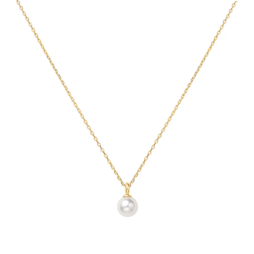 Ania Haie - Shell Pearl Drop Pendant Necklace - Gold