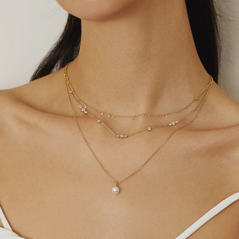 Ania Haie - Sparkling Bezel Cubic Zirconia Station Necklace - Gold
