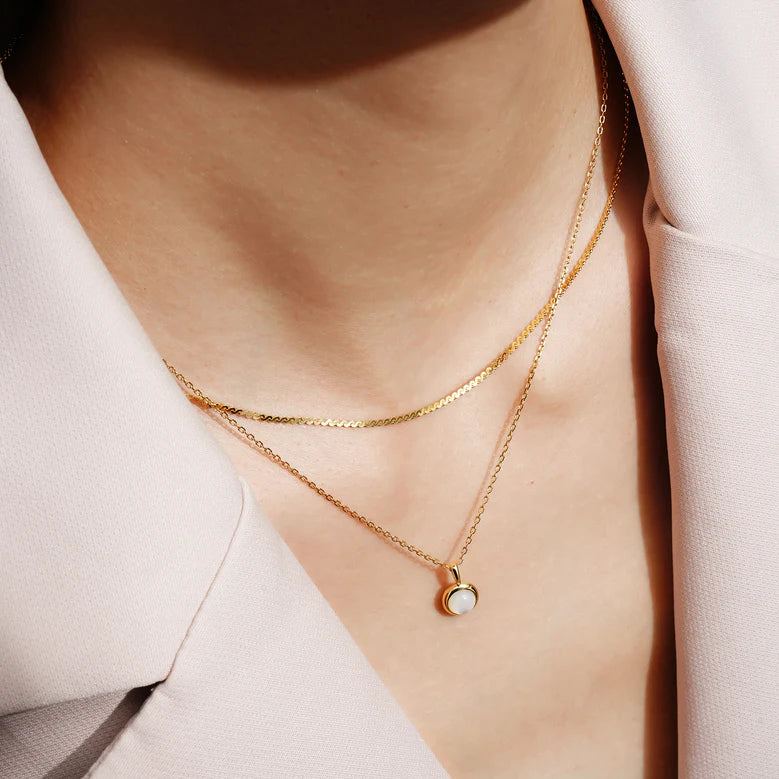 Ania Haie - Mother of Pearl Pendant Necklace - Gold