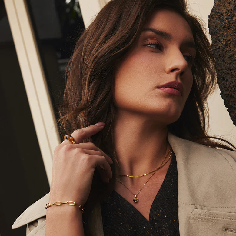 Ania Haie - Tiger Eye Pendant Necklace - Gold