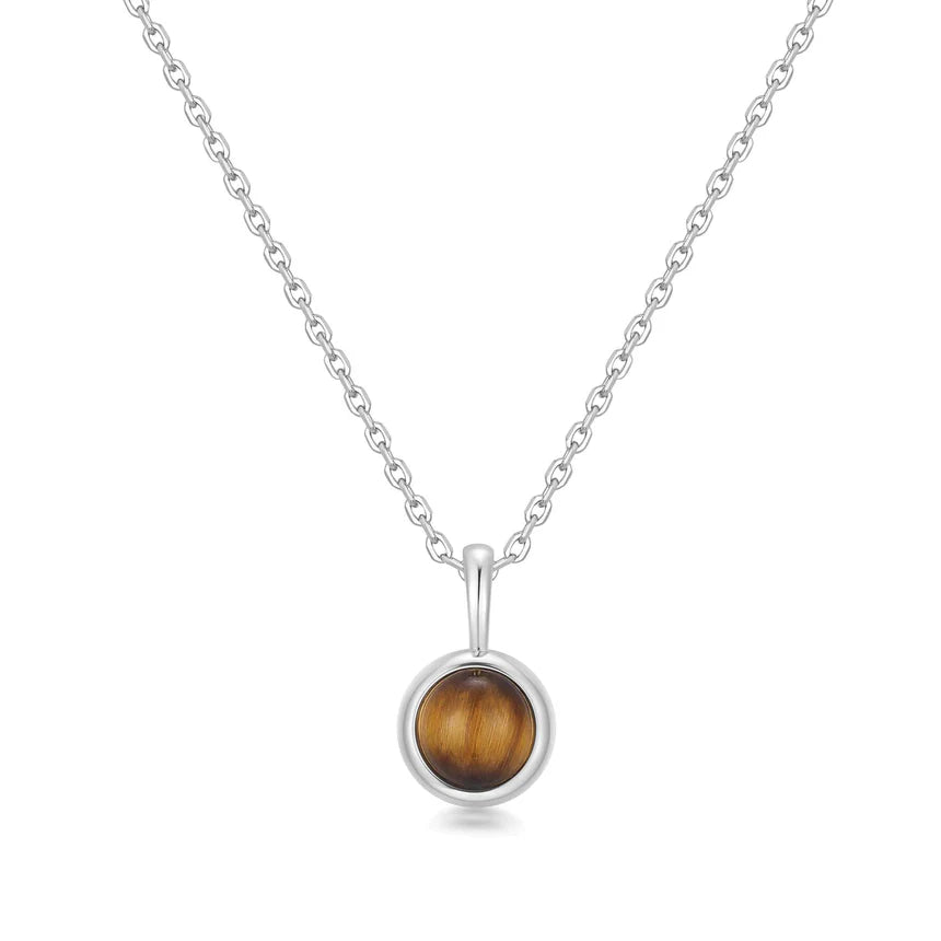 Ania Haie - Tiger Eye Pendant Necklace - Silver