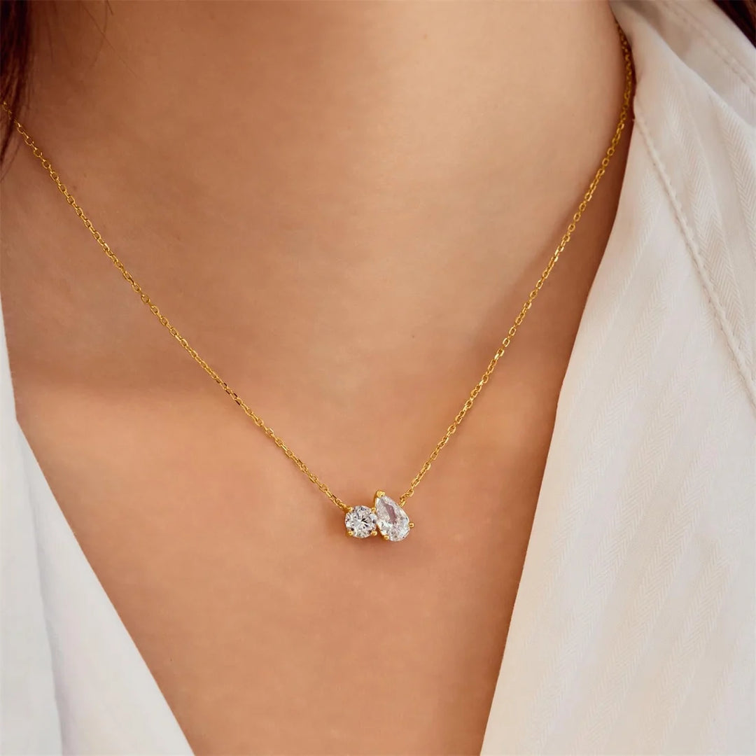 Ania Haie - Glimmer Glow Toi & Moi Necklace - Gold